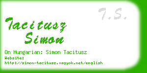 tacitusz simon business card